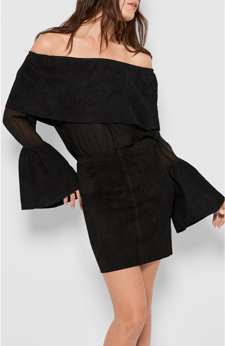 AS by DF Ines Suede Top, Alternate, color, Black