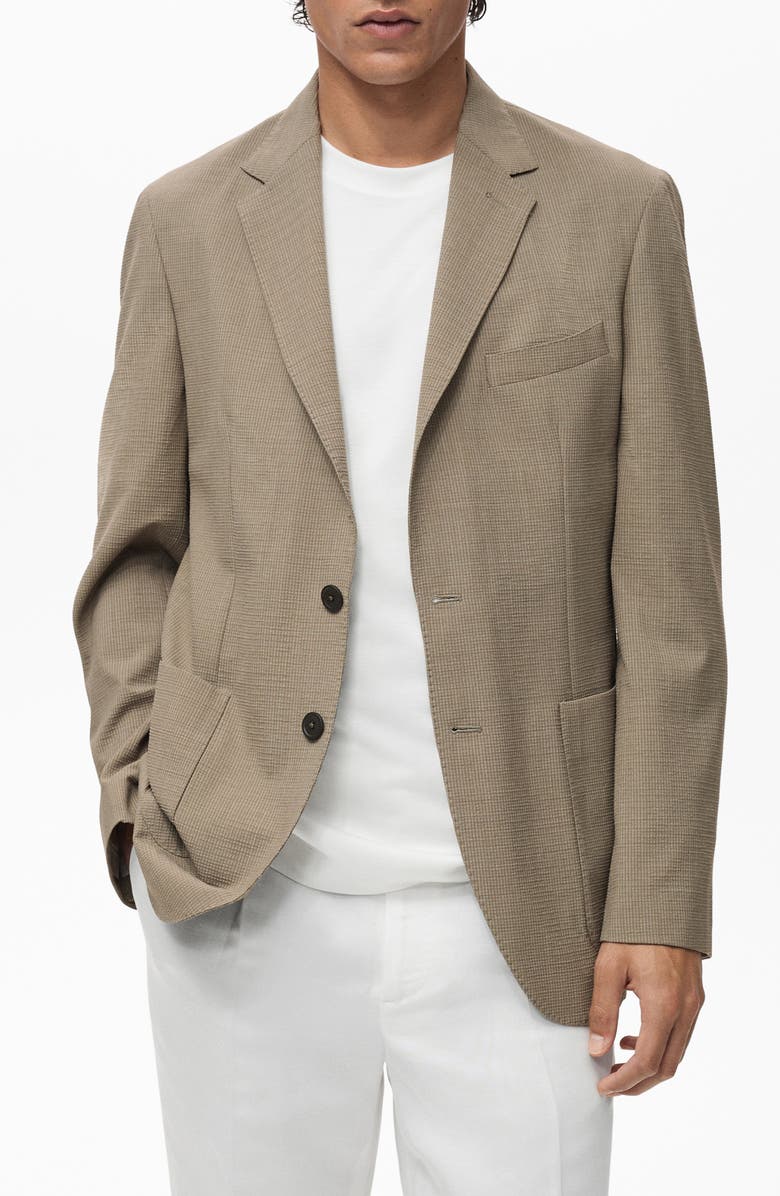 MANGO Slim Fit Cool Wool Blazer, Main, color, 