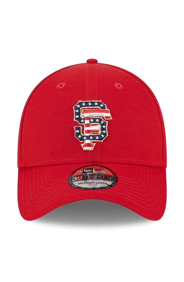 New Era Men's New Era  Red San Francisco Giants 2023 Fourth of July 39THIRTY Flex Fit Hat, Alternate, color, Red