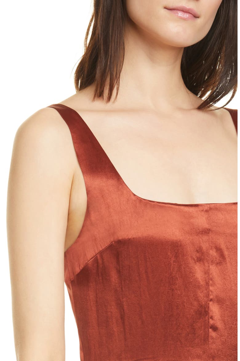 Satin Slipdress, Alternate, color, SANGRE