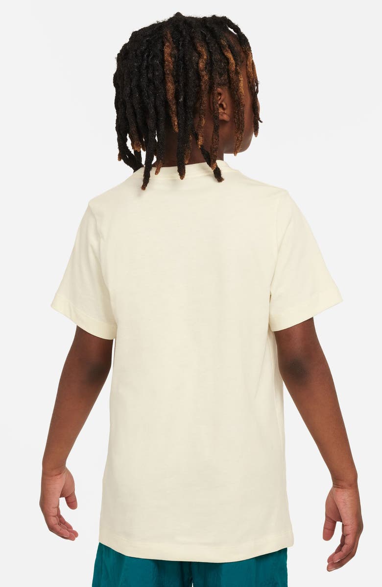 Nike Kids' Graphic Print Crew T-Shirt, Alternate, color, Coconut Milk