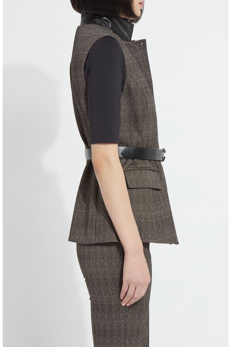 Frankie Sleeveless Blazer, Alternate, color, SPECKLED SALT AND PEPPER