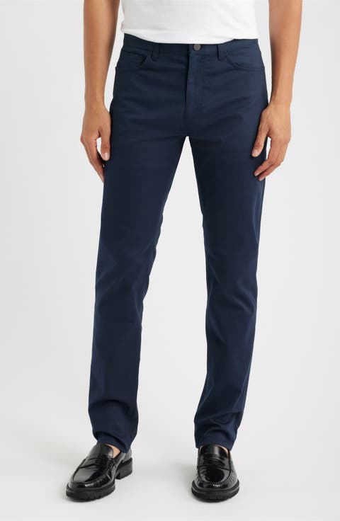 Raffi Soft Stretch Cotton & Lyocell Slim Leg Pants