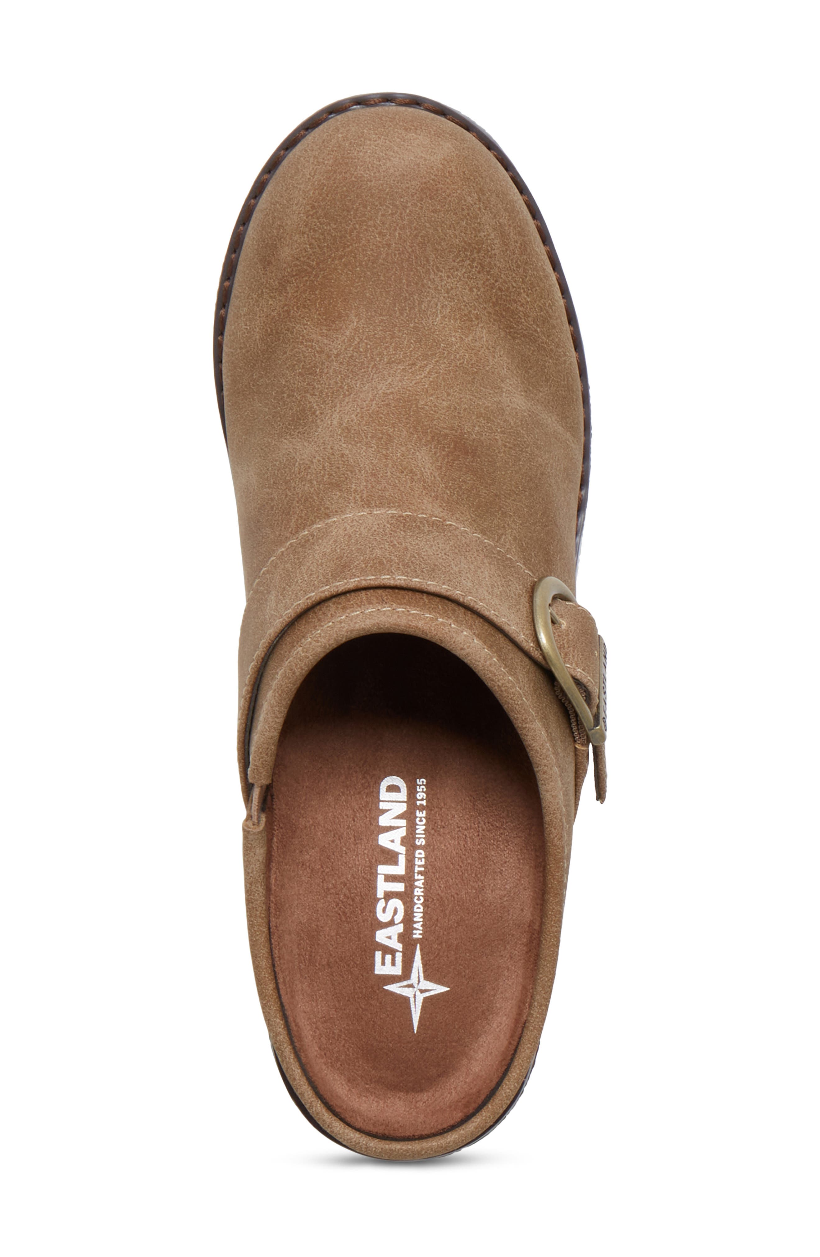 Eastland Nola Block Heel Lug Sole Clog, Alternate, color, Natural