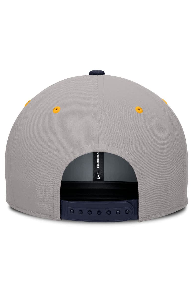 Nike Men's Nike Navy/Gray West Virginia Mountaineers Prep Pro Performance Snapback Hat, Alternate, color, Navy