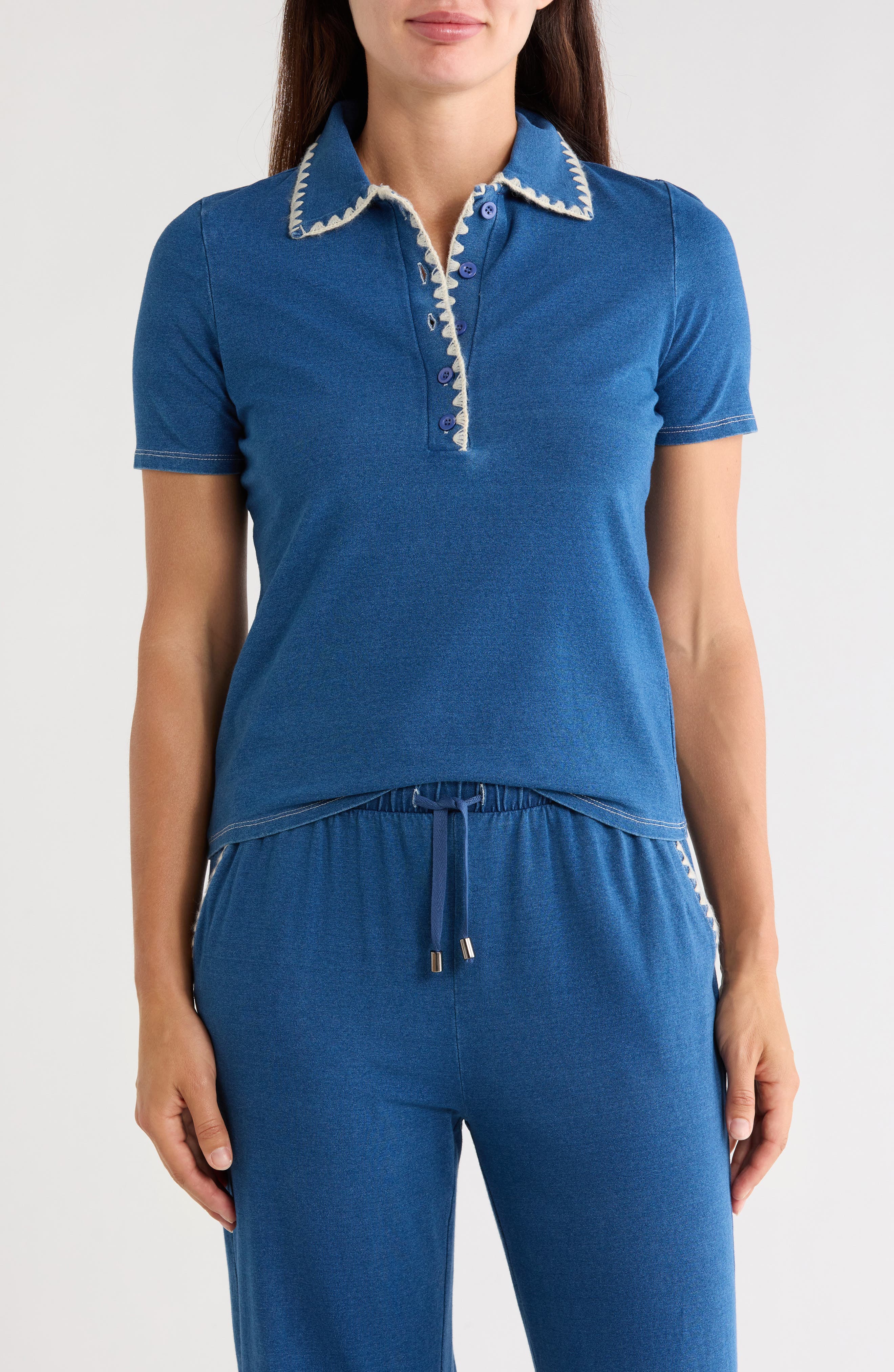 Blanket Stitch Polo