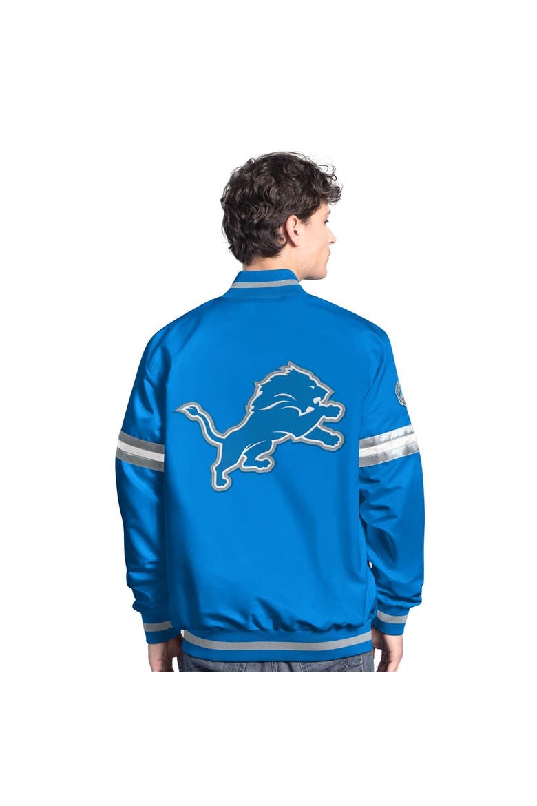 Men's Starter  Blue Detroit Lions Scout Full-Snap Varsity Jacket, Alternate, color, Blue