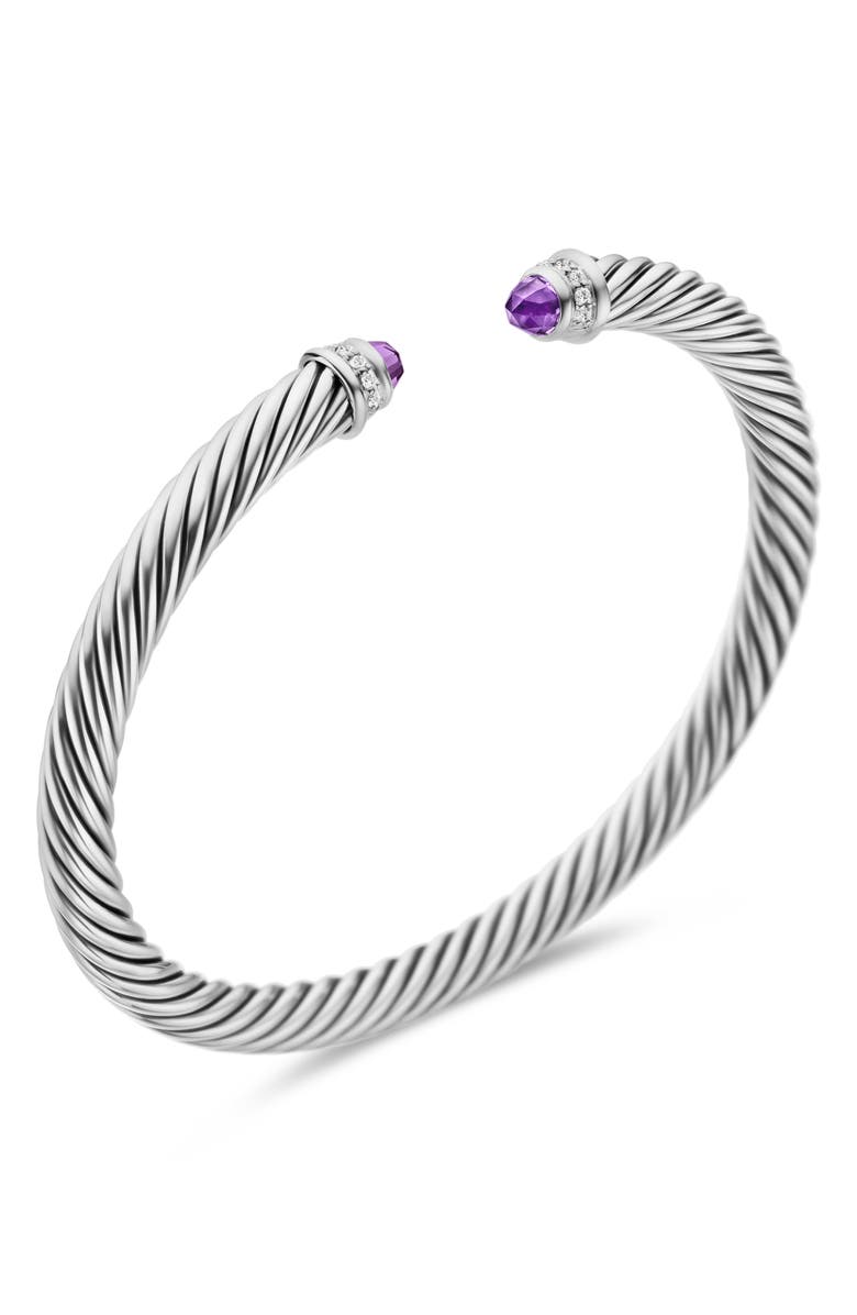 David Yurman Cable Classics Collection<sup>®</sup> Bracelet with Morganite and Diamond, Alternate, color, 