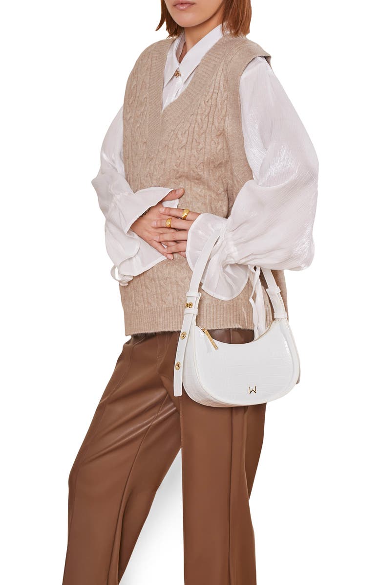 HOUSE OF WANT H.O.W. We Are Confident Vegan Leather Shoulder Bag, Alternate, color,