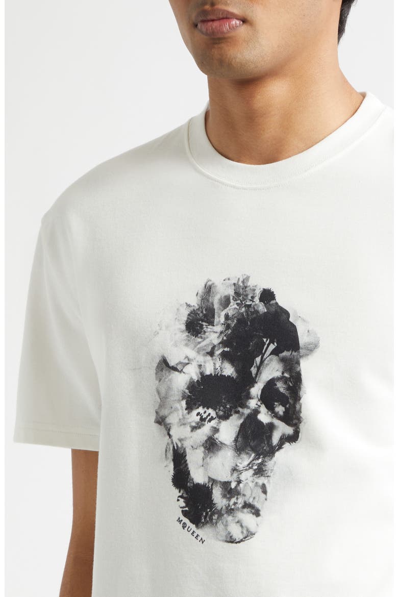 Skull Graphic T-Shirt, Alternate, color, WHITE / BLACK