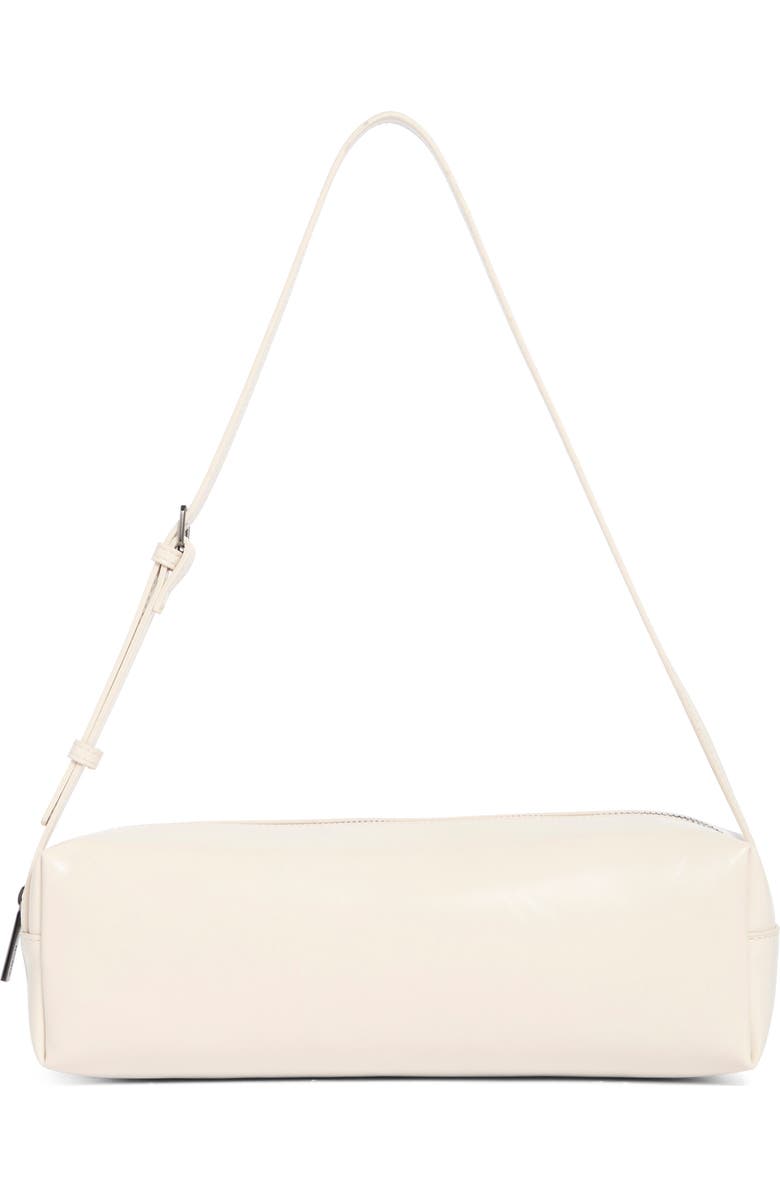 BCBG Barrel Water Repellent Shoulder Bag, Main, color, Almond