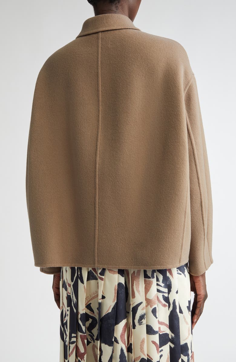 Altuzarra Cardiff Double Face Wool Blend Short Coat, Alternate, color, 000211 Chamois