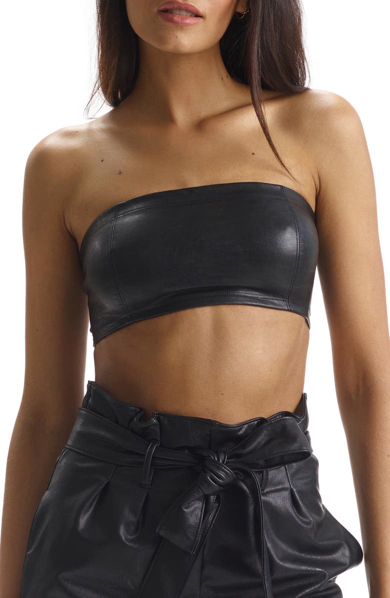 Commando Faux Leather Bandeau, Main, color, 