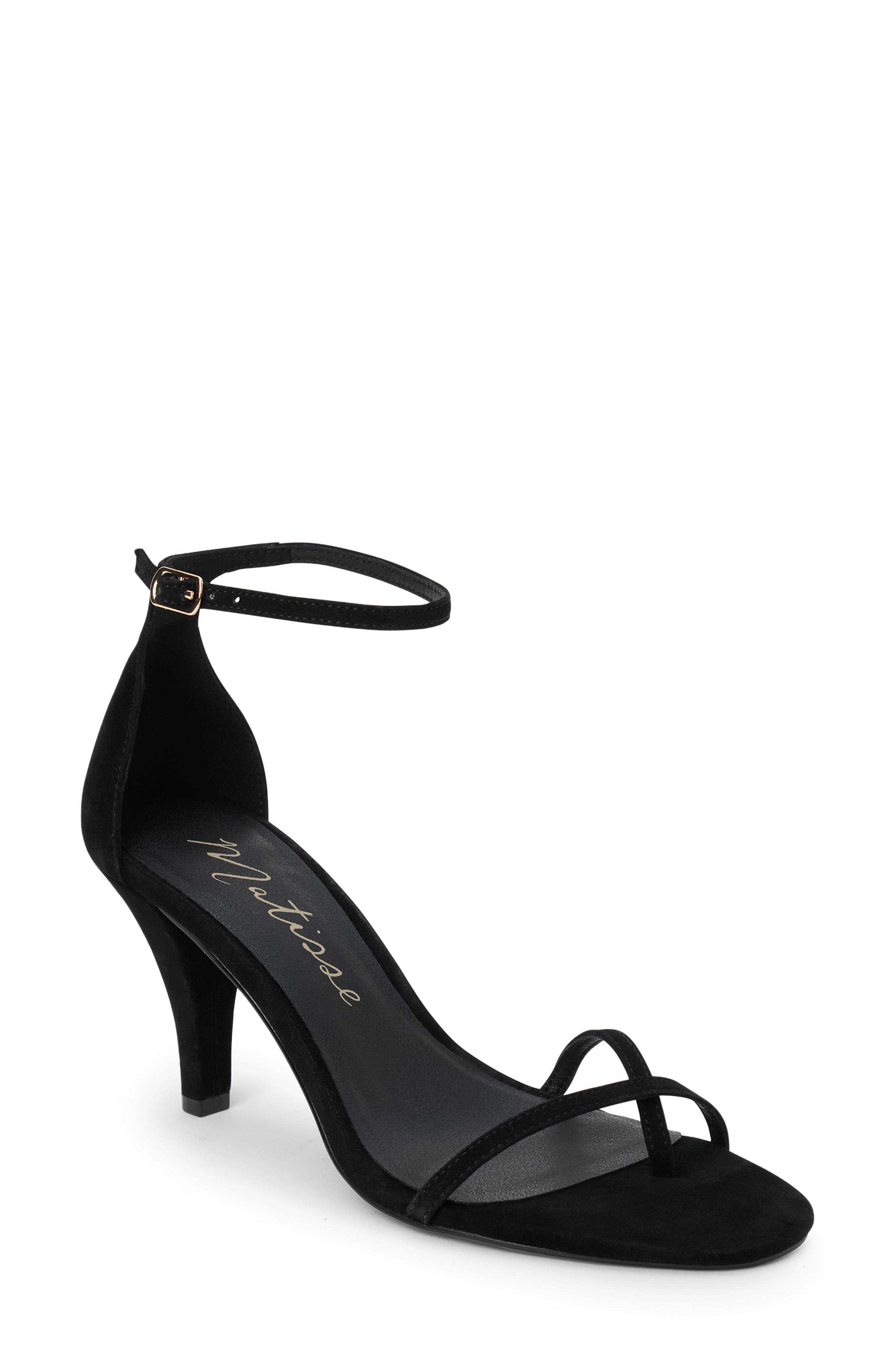 Josephine Ankle Strap Sandal, Main, color, BLACK