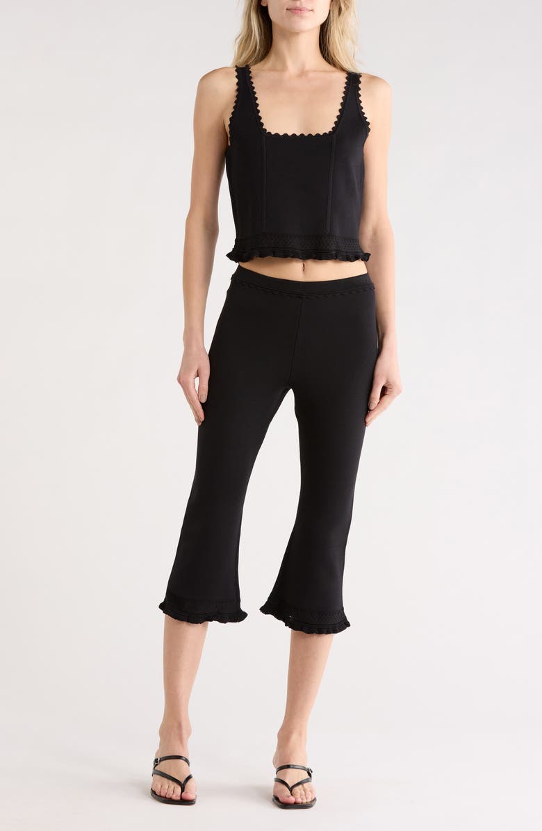 EDIT by JASON WU Scalloped Tank & Leggings Set, Main, color, Black