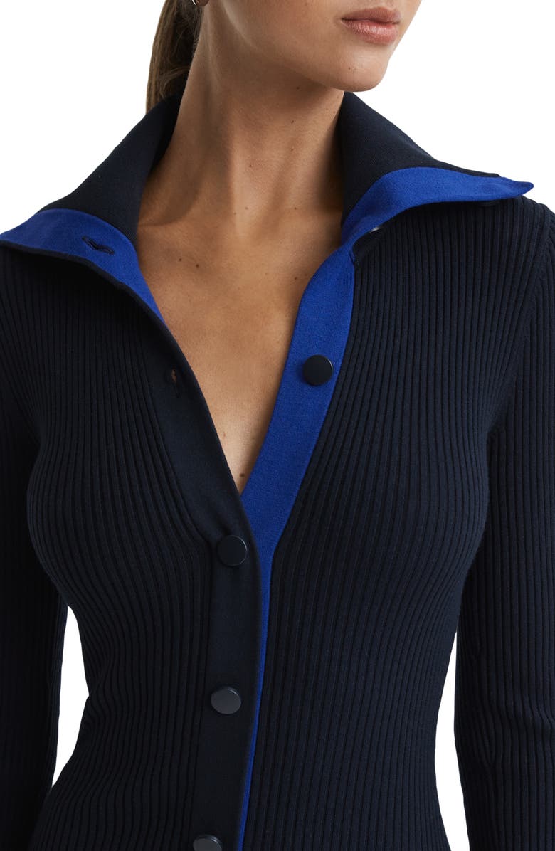 Reiss Millie Long Sleeve Ribbed Midi Sweater Dress, Alternate, color, 