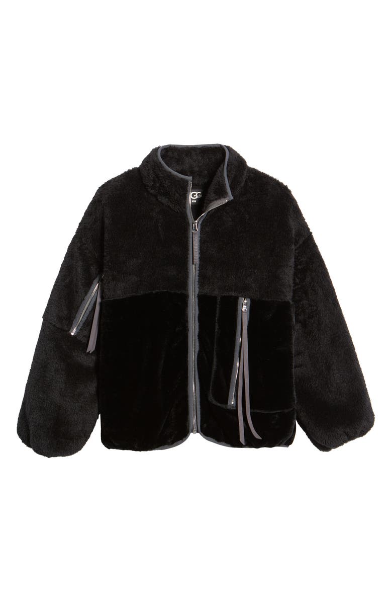 UGG<sup>®</sup> Marlene II Fleece Jacket, Alternate, color, Black