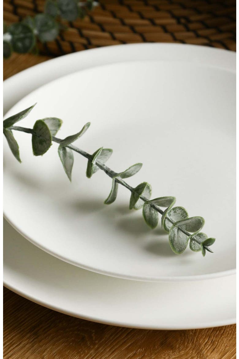 Taglio Bone China 12-Piece Dinnerware Set, Alternate, color, Matte White