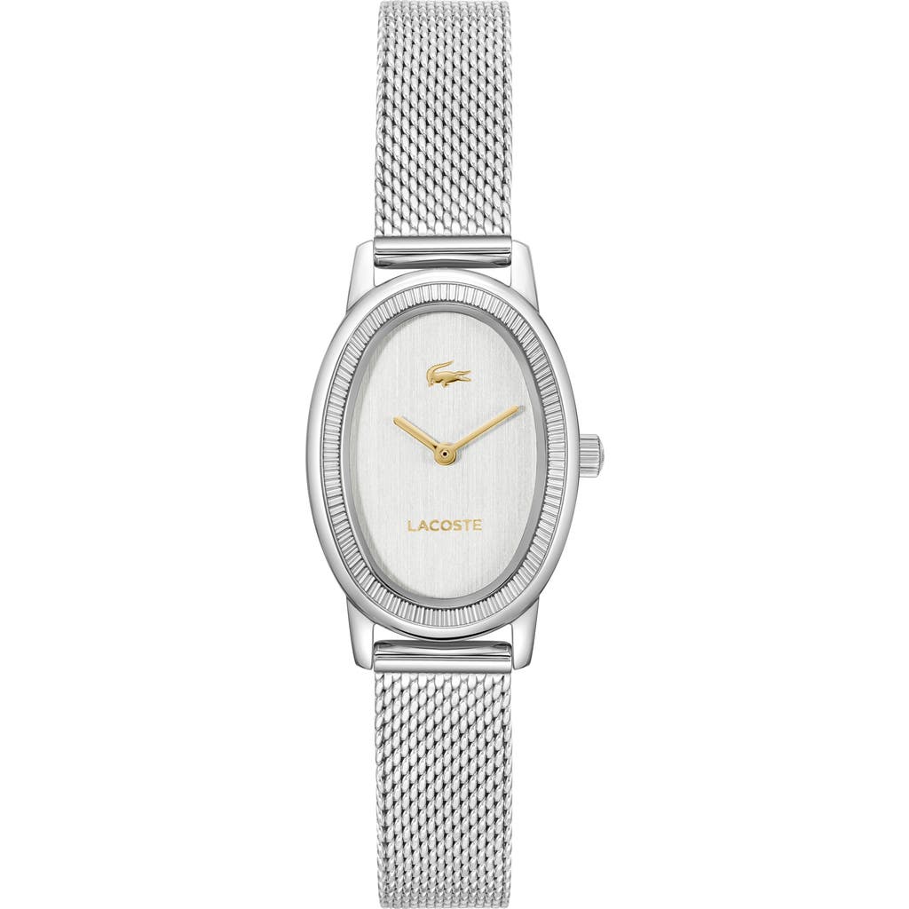 Lacoste Parisienne Mesh Strap Watch, 30mm X 22mm In Metallic