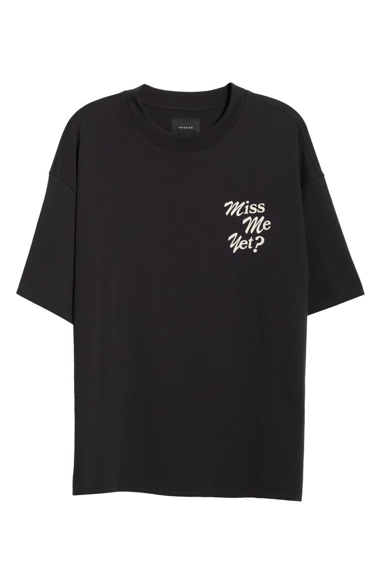 PacSun Miss Me Cotton Graphic T-Shirt, Alternate, color, Black
