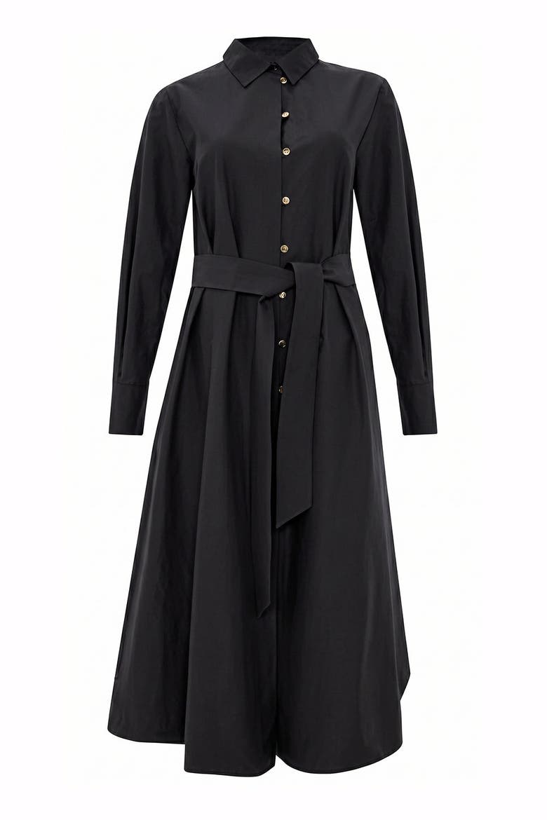 Mckinley Midi Dress, Alternate, color, BLACK