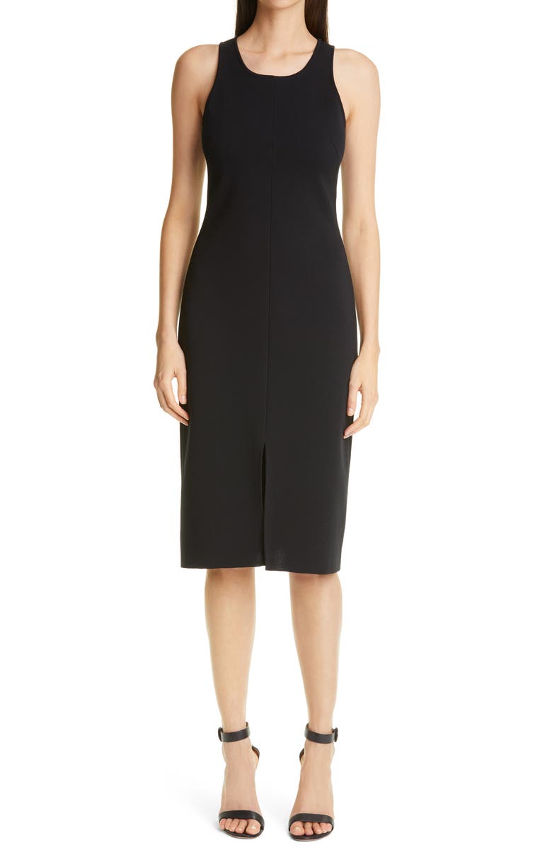 St. John Collection Front Slit Milano Knit dress, Main, color, 