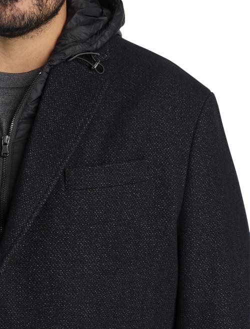 Jv Reflex Westin Hooded Overcoat In Black