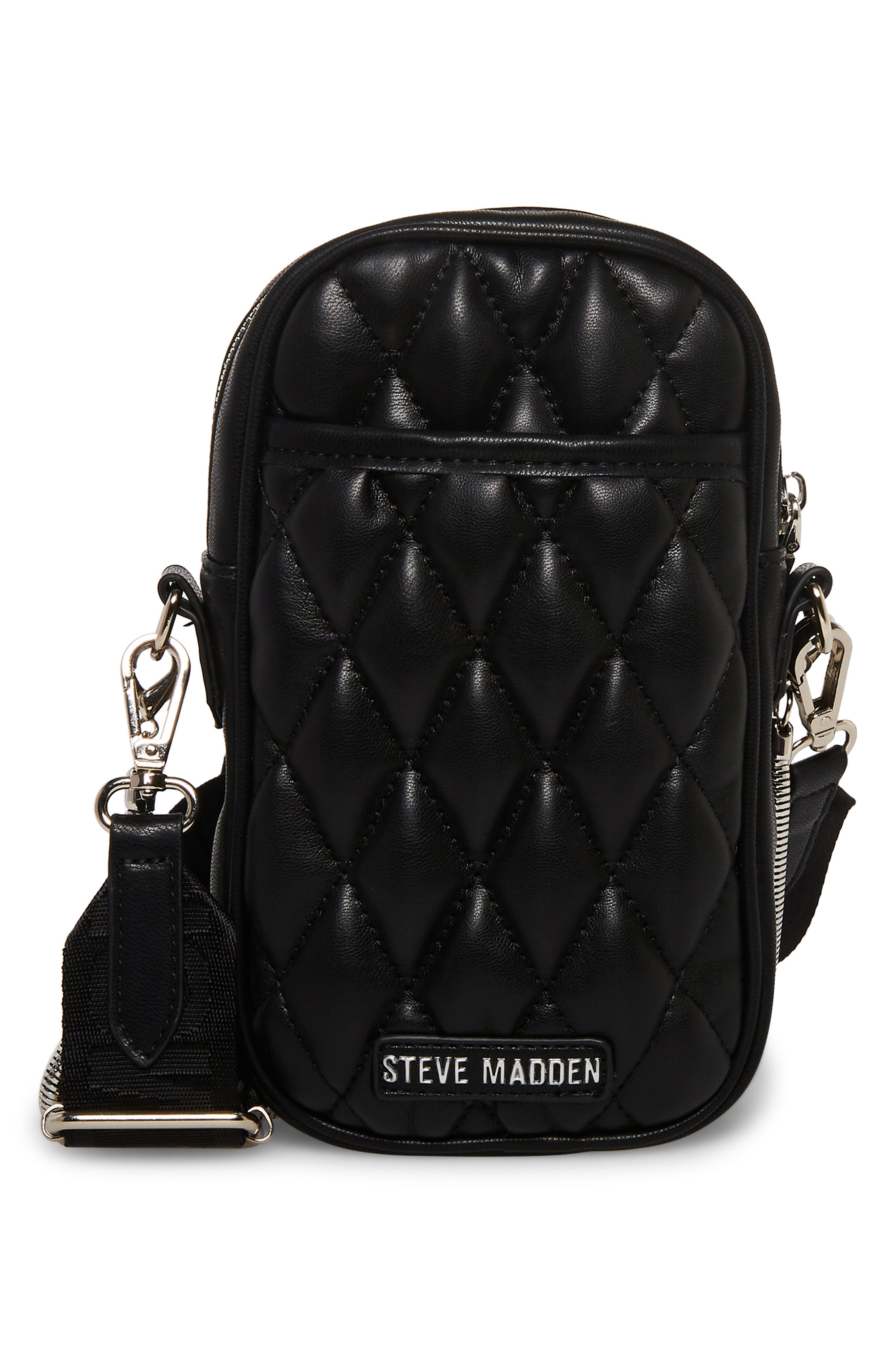 Steve Madden Calling Quilted Faux Leather Crossbody Bag, Alternate, color, 