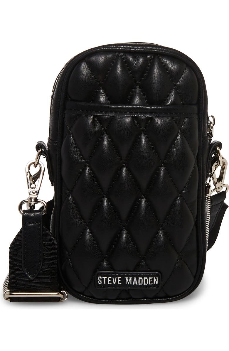 Steve Madden Calling Quilted Faux Leather Crossbody Bag, Alternate, color,