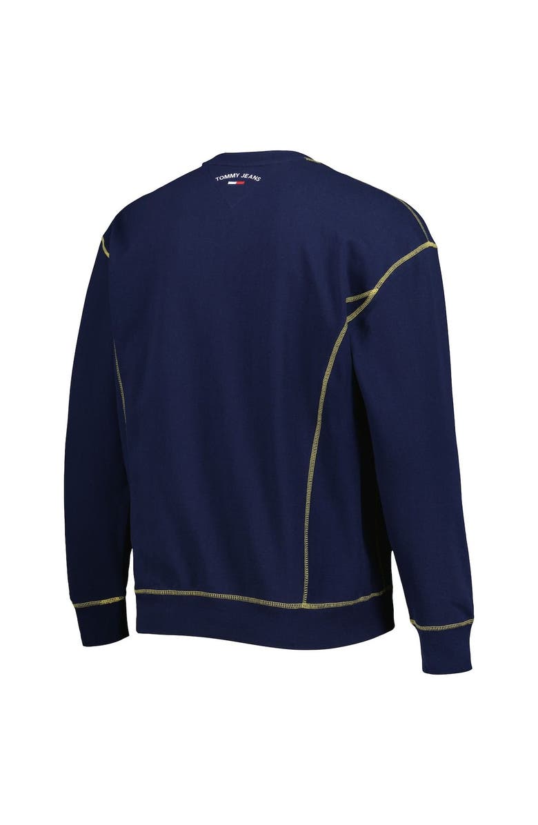 TOMMY JEANS Men's Tommy Jeans Navy Denver Nuggets Peter French Terry Pullover Crew Sweatshirt, Alternate, color,