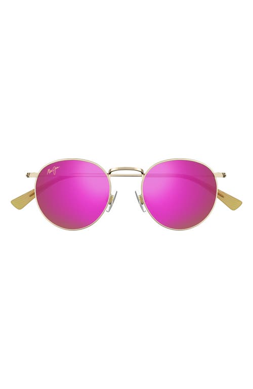 MAUI JIM MAUI JIM PUKAUA 50MM SMALL POLARIZED ROUND SUNGLASSES