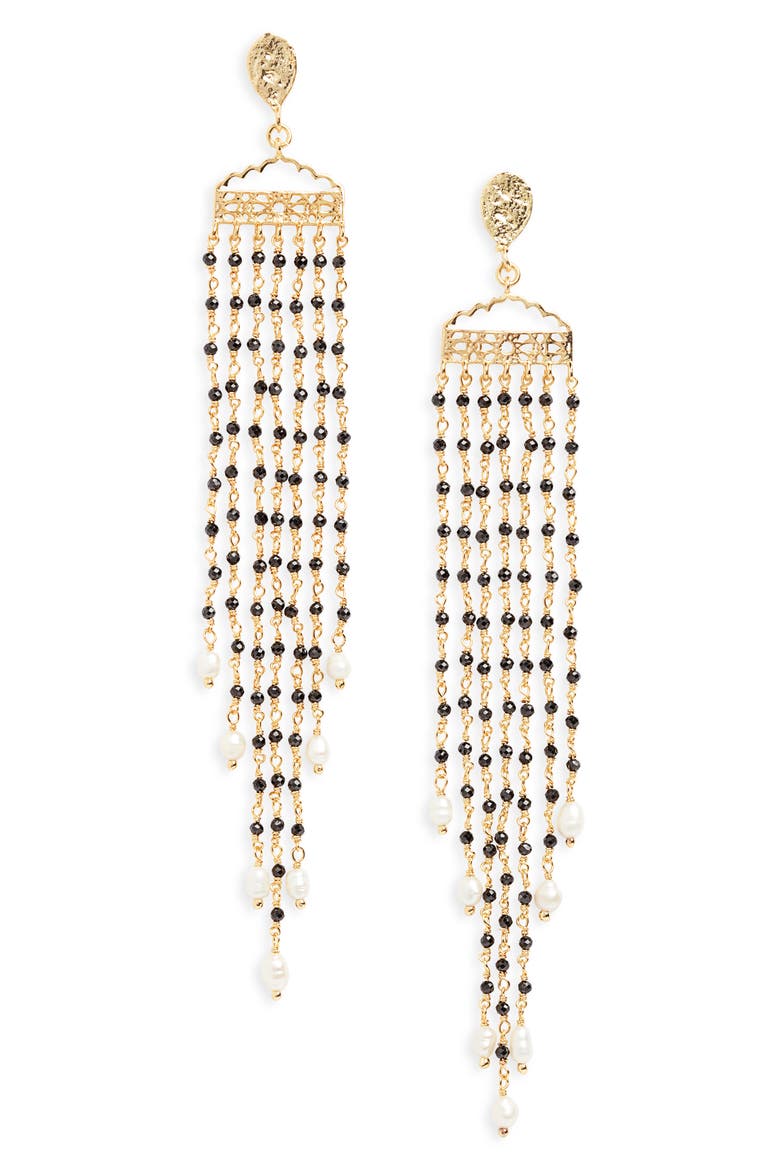 Zoe Drape Drop Earrings, Main, color, GOLD