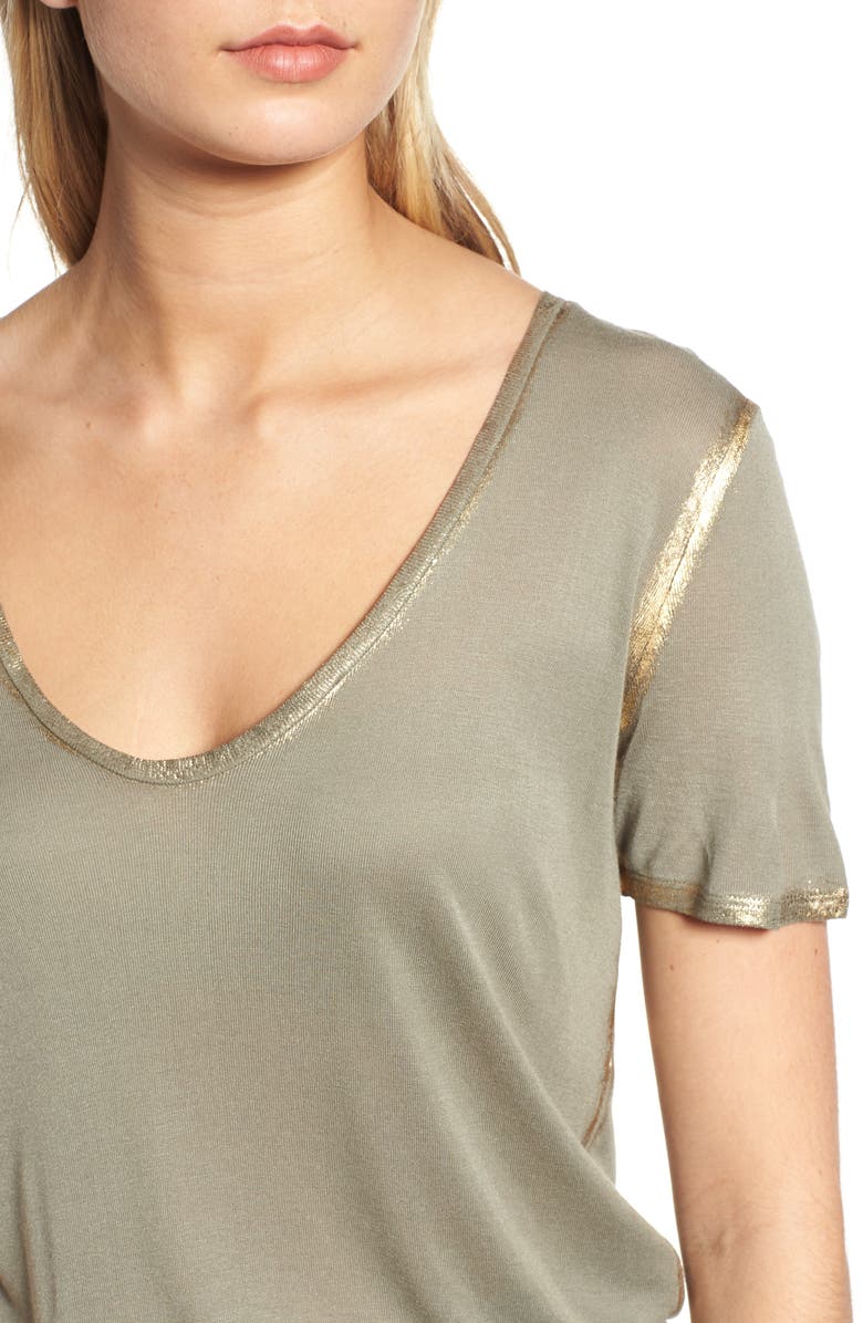 Zadig & Voltaire Tino Foil Tee, Alternate, color,