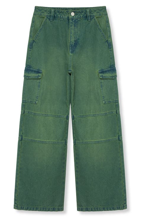 Kids' Overdyed Cargo Jeans (Big Kid)