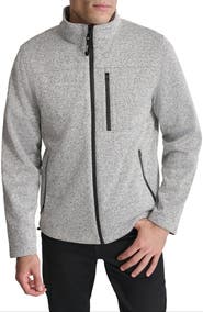 DKNY Sweater Knit Fleece Jacket