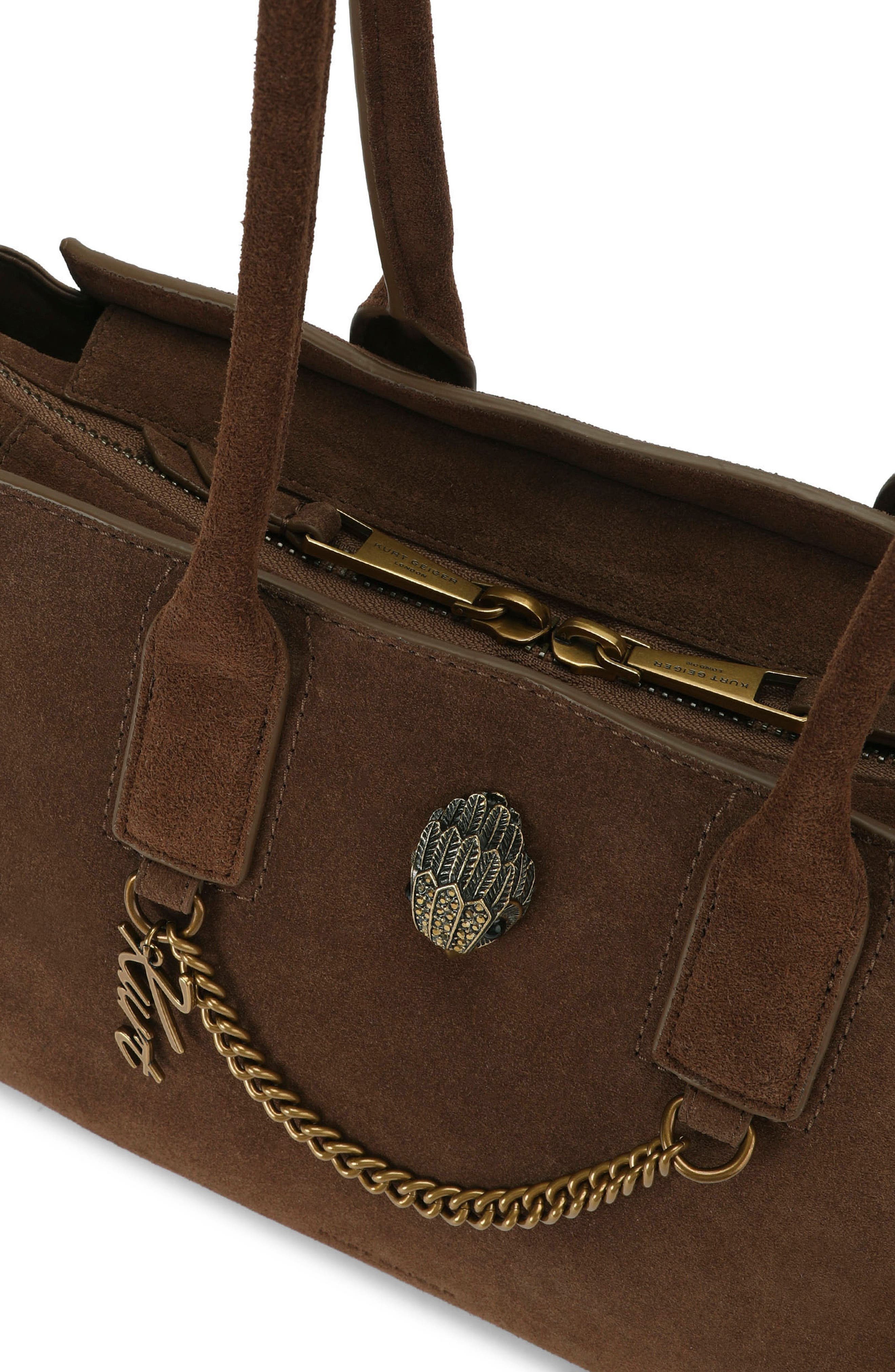 Small Sloane Leather Shopper, Alternate, color, BROWN