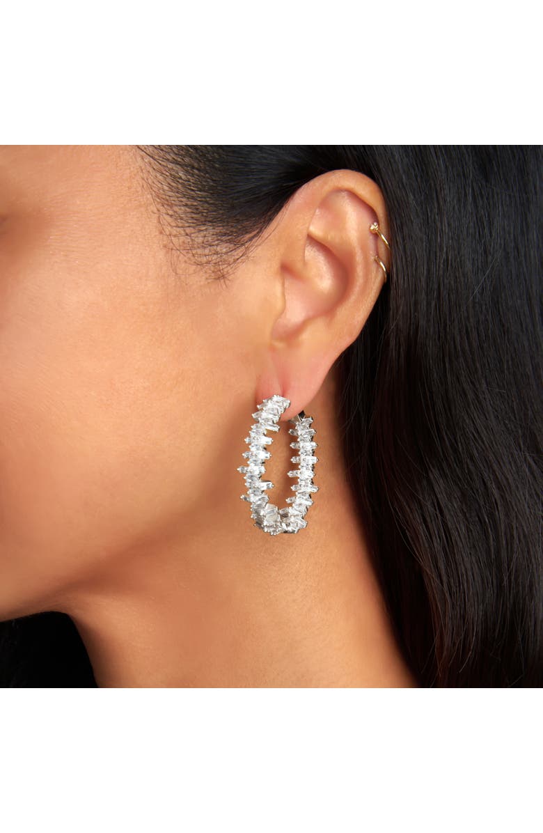 NICKHO REY Flat Block Earrings, Alternate, color, Black/White Rhodium