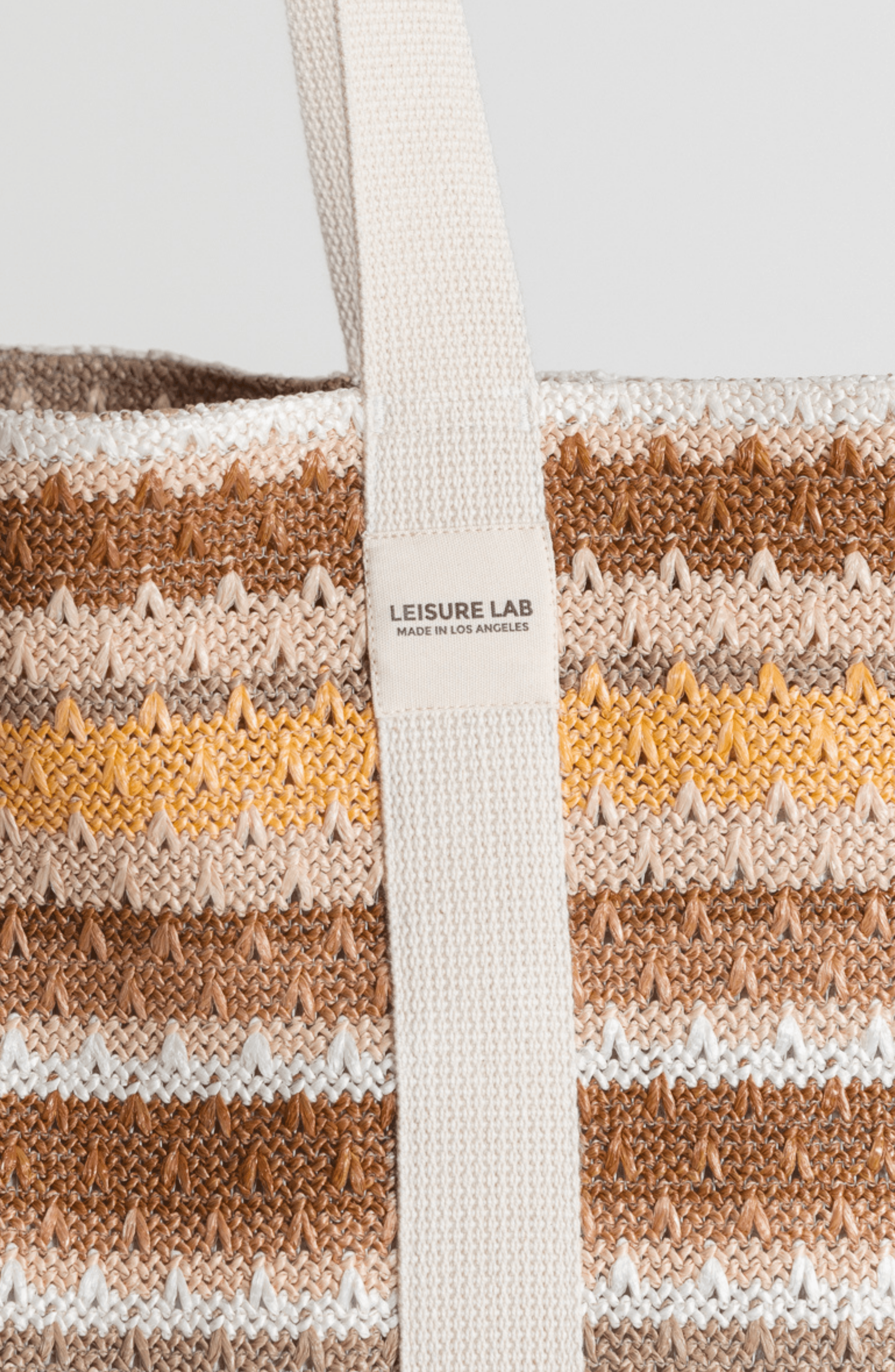 LEISURE LAB Savannah Tote, Alternate, color, Sand Stripes