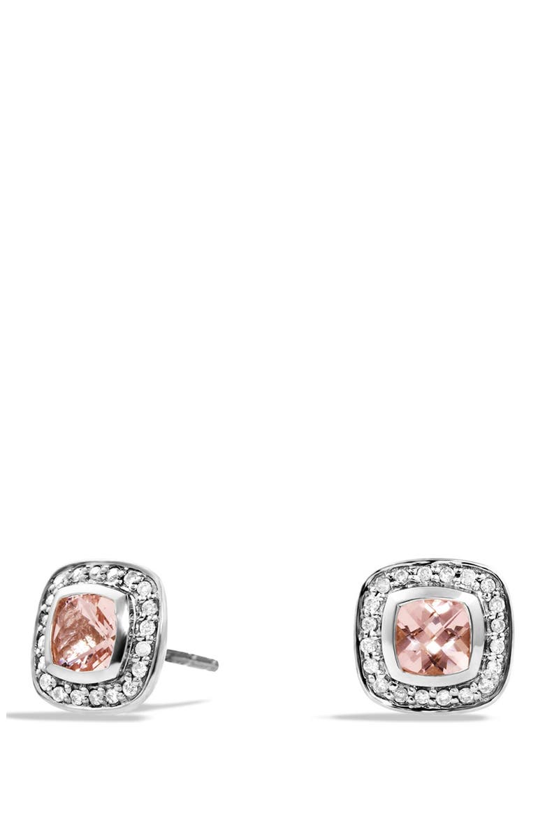 Albion Petite Earrings with Diamonds, Main, color, MORGANITE
