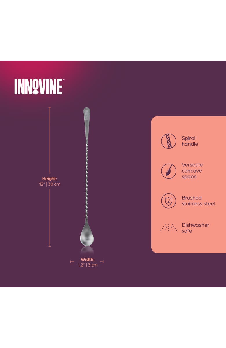 Innovine Professional Bar Spoon, Alternate, color, Silver