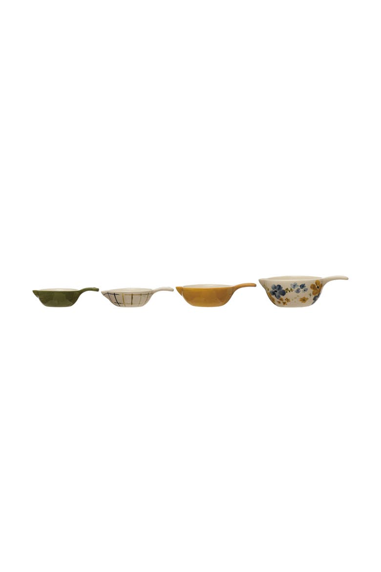 Hand-Painted Stoneware Measuring Cups, Main, color, Yellow