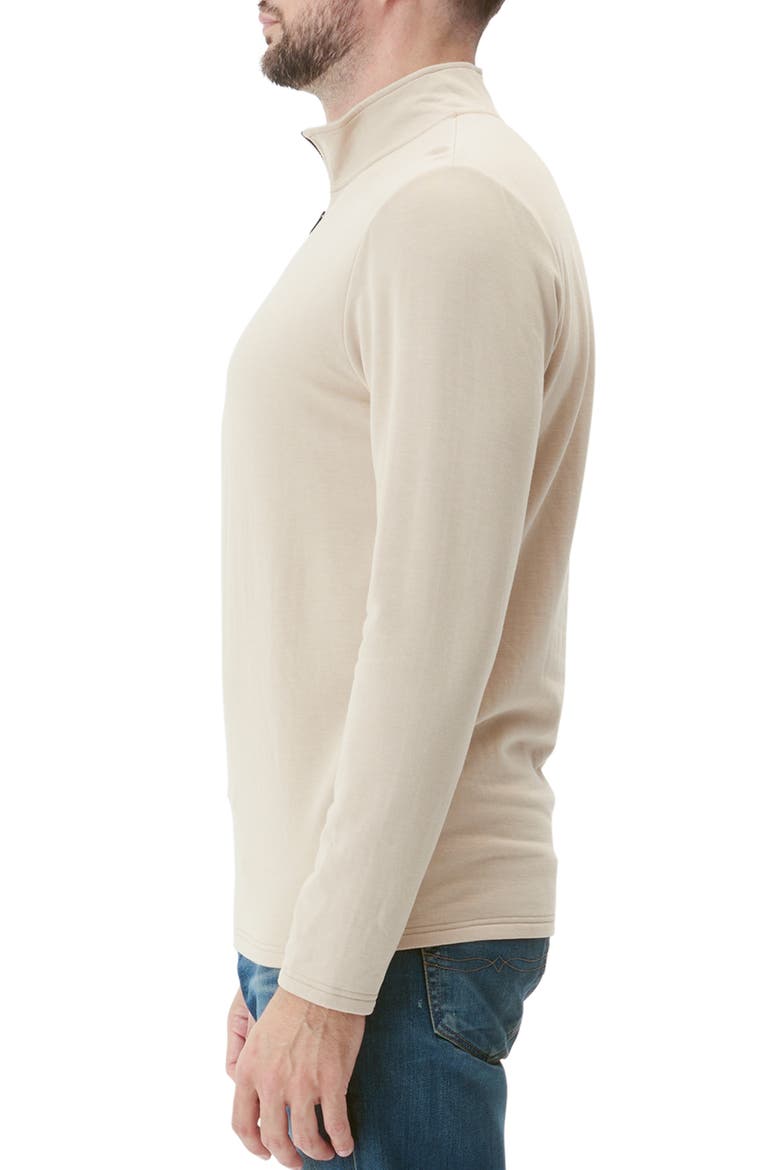 Kace French Terry Quarter Zip Top, Alternate, color, CHAI