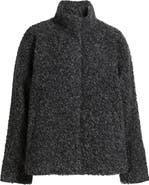 Eileen Fisher Alpaca & Wool Blend Faux Shearling Short Coat
