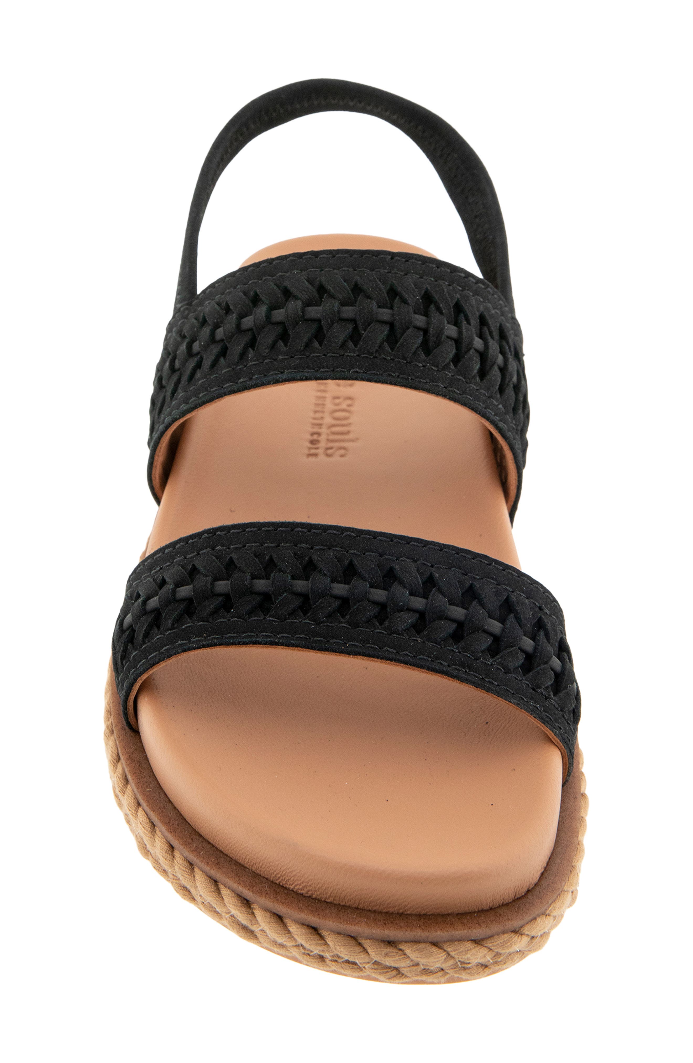 Gentle Souls Nico Slingback Sandal, Alternate, color, Black Nubuck
