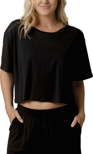 Kindred Bravely Aria Casual Cropped Short Sleeve Top