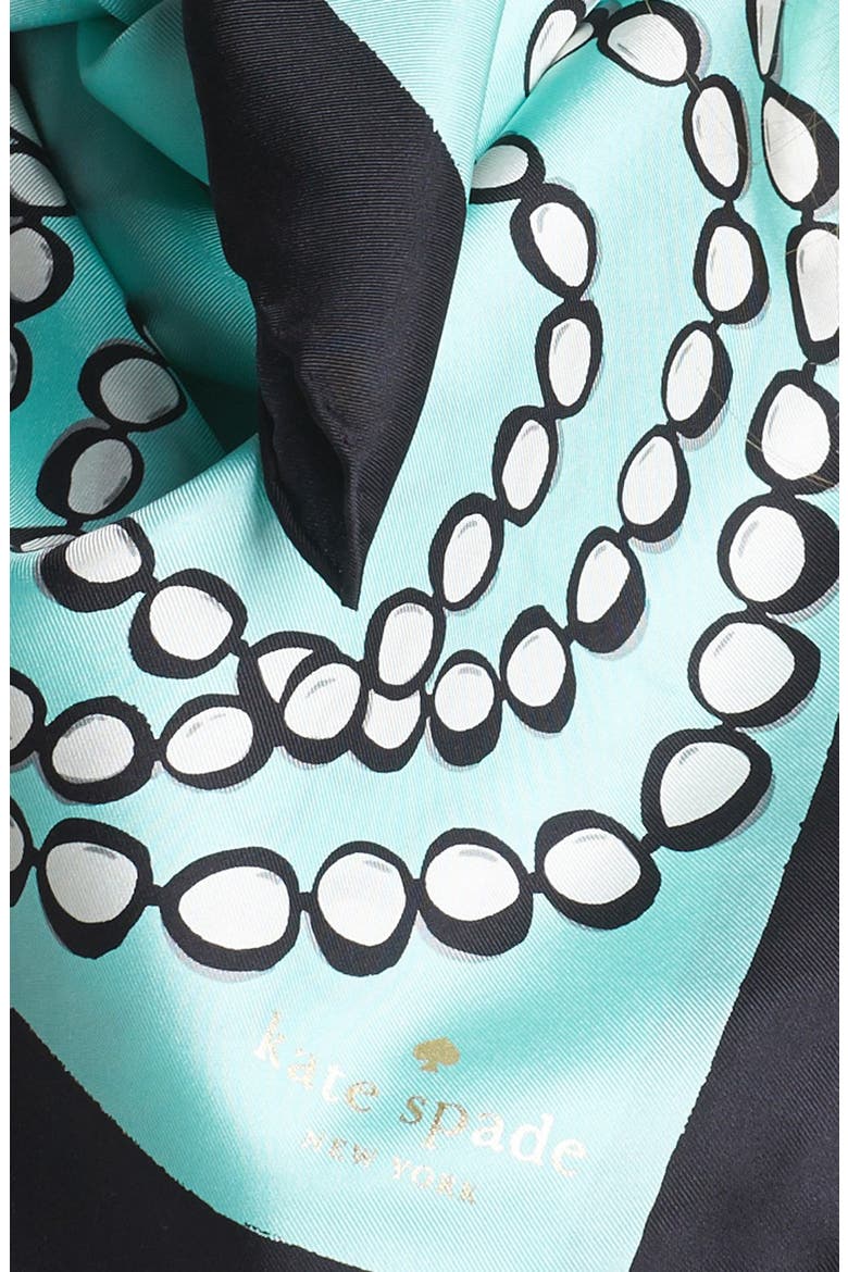 'trompe l'oeil' silk scarf, Alternate, color, SEA GLASS