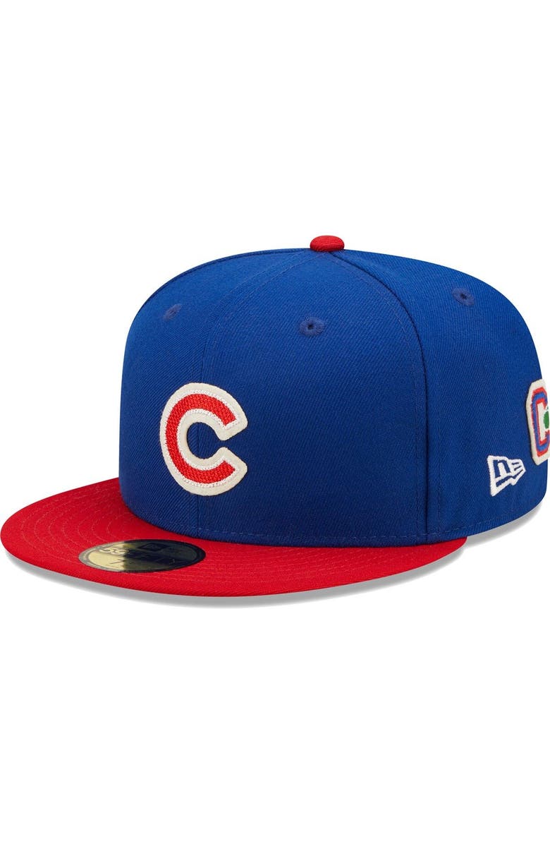 New Era Men's New Era Royal/Red Chicago Cubs 2016 World Series Champions Letterman 59FIFTY Fitted Hat, Alternate, color,