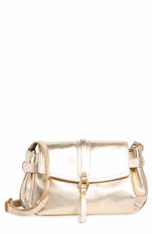 Nelly Metallic Leather Crossbody Bag