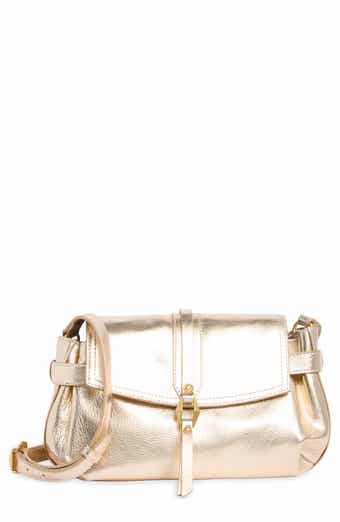 Nelly Metallic Leather Crossbody Bag
