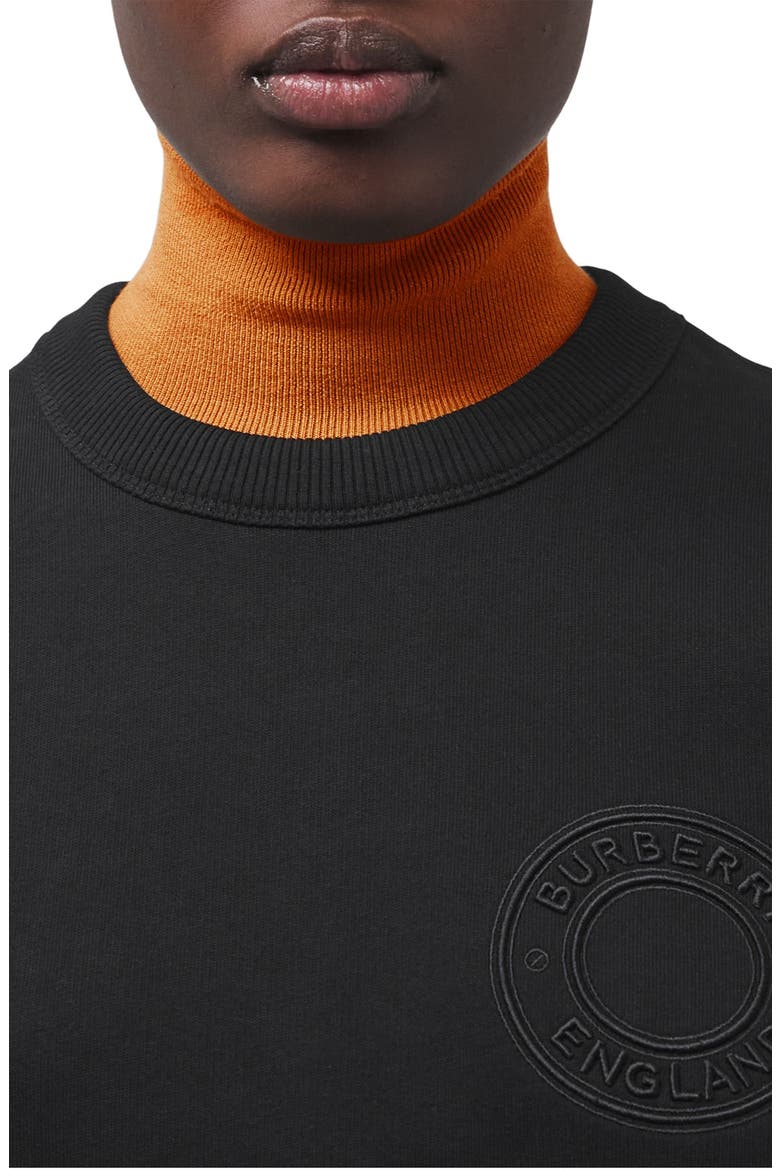 Poulter Roundel Logo Embroidered Sweatshirt, Alternate, color, BLACK